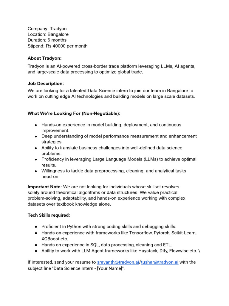 Data Science Intern | PDF
