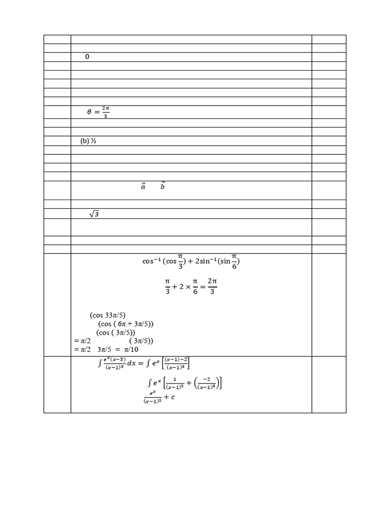 Class XII Mathematics Marking Scheme 2025-26 | PDF | Mathematical ...