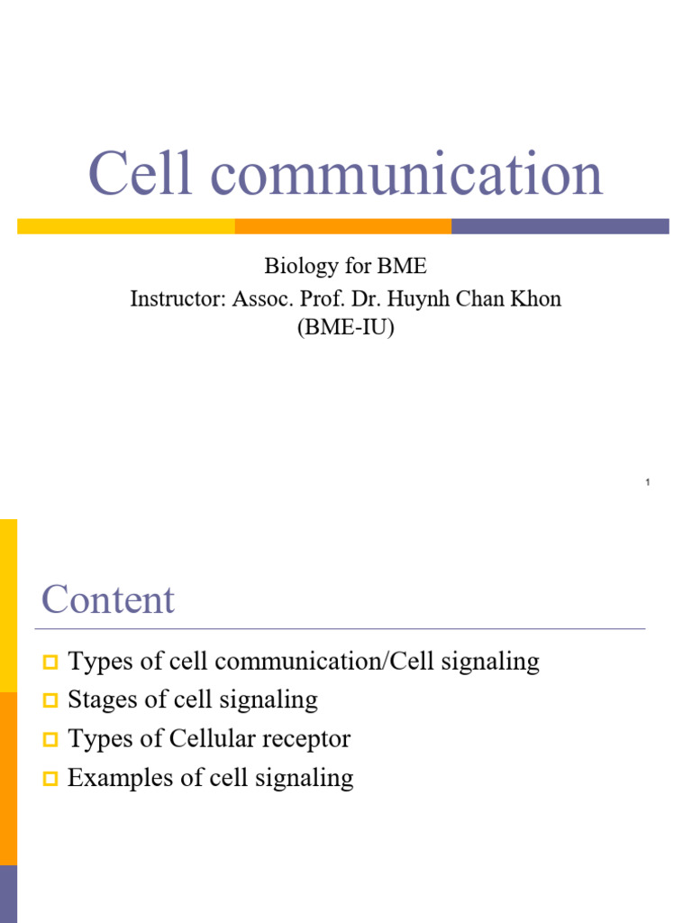 Biology (Cell Communication) S251 | PDF | Cell Signaling | Signal ...