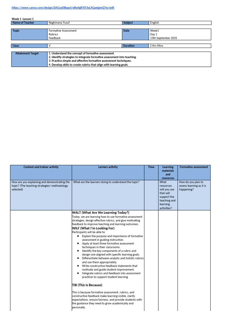 Formative Assessment Strategies for Teachers | PDF | Learning ...