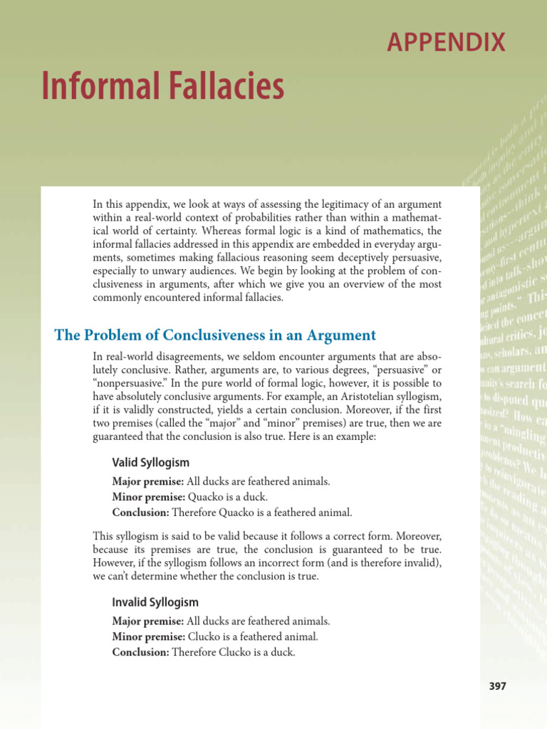 Understanding Informal Fallacies | PDF | Fallacy | Argument