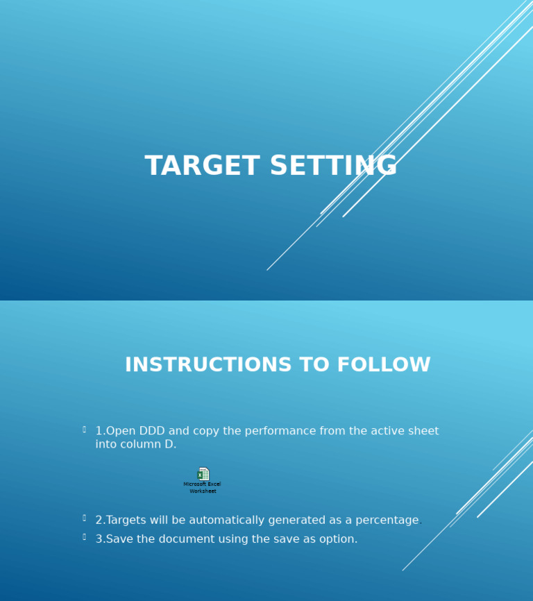 Excel Target Setting Instructions | PDF