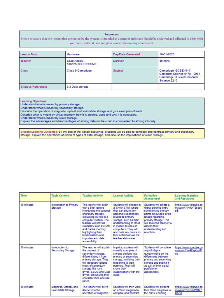 Wk1 day 1 - 4 | PDF | Computer Data Storage | Solid State Drive