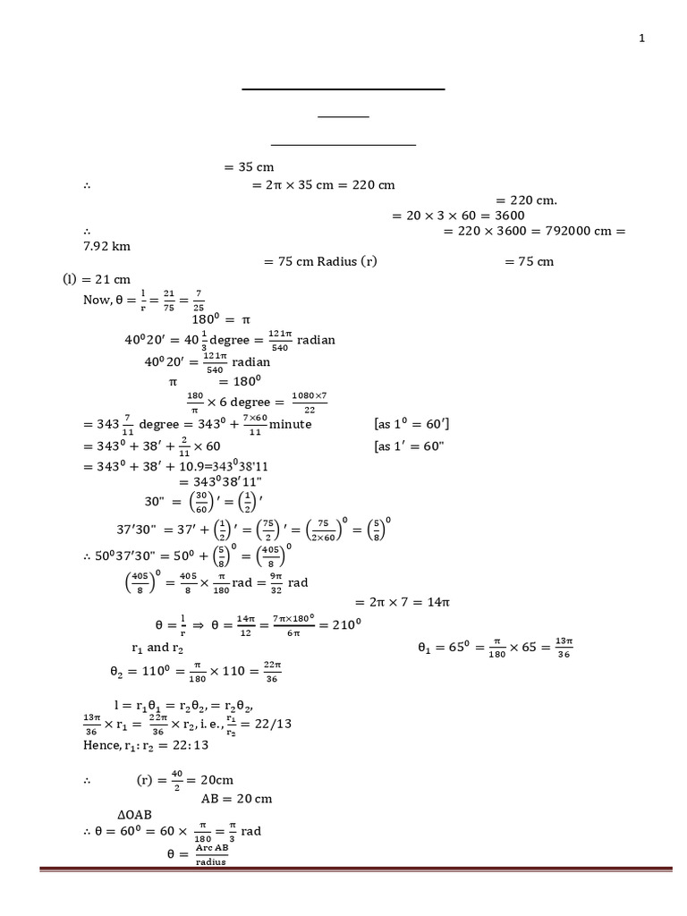 Trigonometry Solutions for I PUC Math | PDF | Square Root | Angle