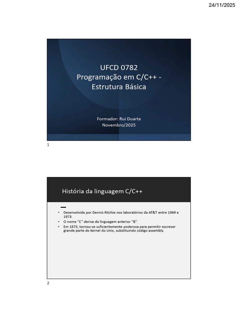 Introdução à Programação em C/C++ | PDF | Linguagem de programação | C