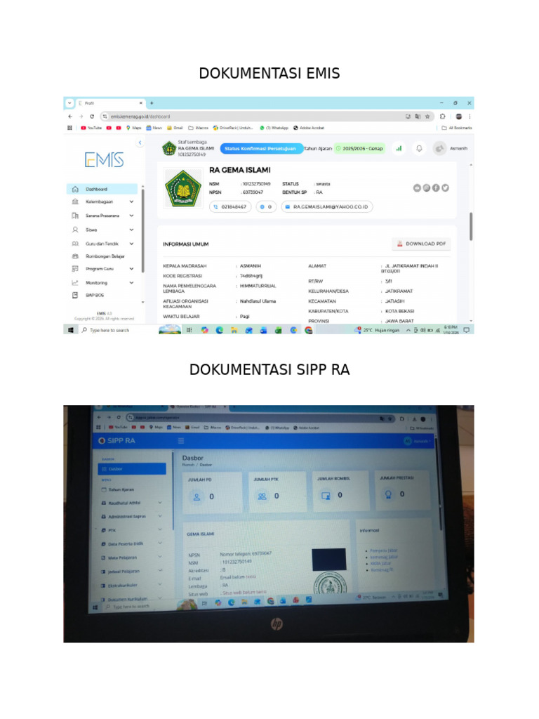 Dokumentasi Emis | PDF