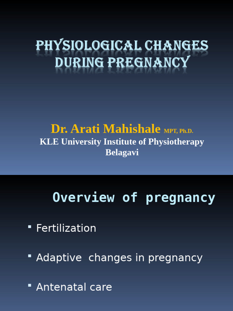 2. Physiological Changes During Pregnancy | PDF | Fertilisation | Human ...