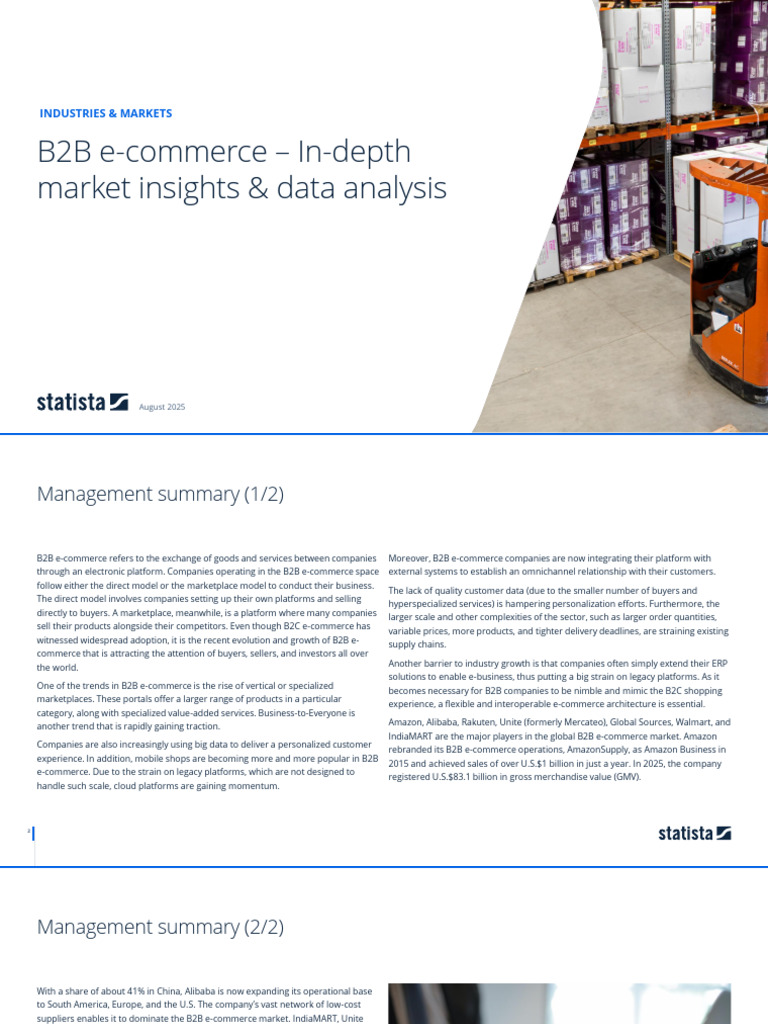 B2B E-commerce Trends and Insights 2025 | PDF | E Commerce | Retail