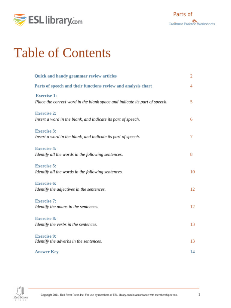 Parts of Speech: Functions & Exercises | PDF | Part Of Speech | Verb
