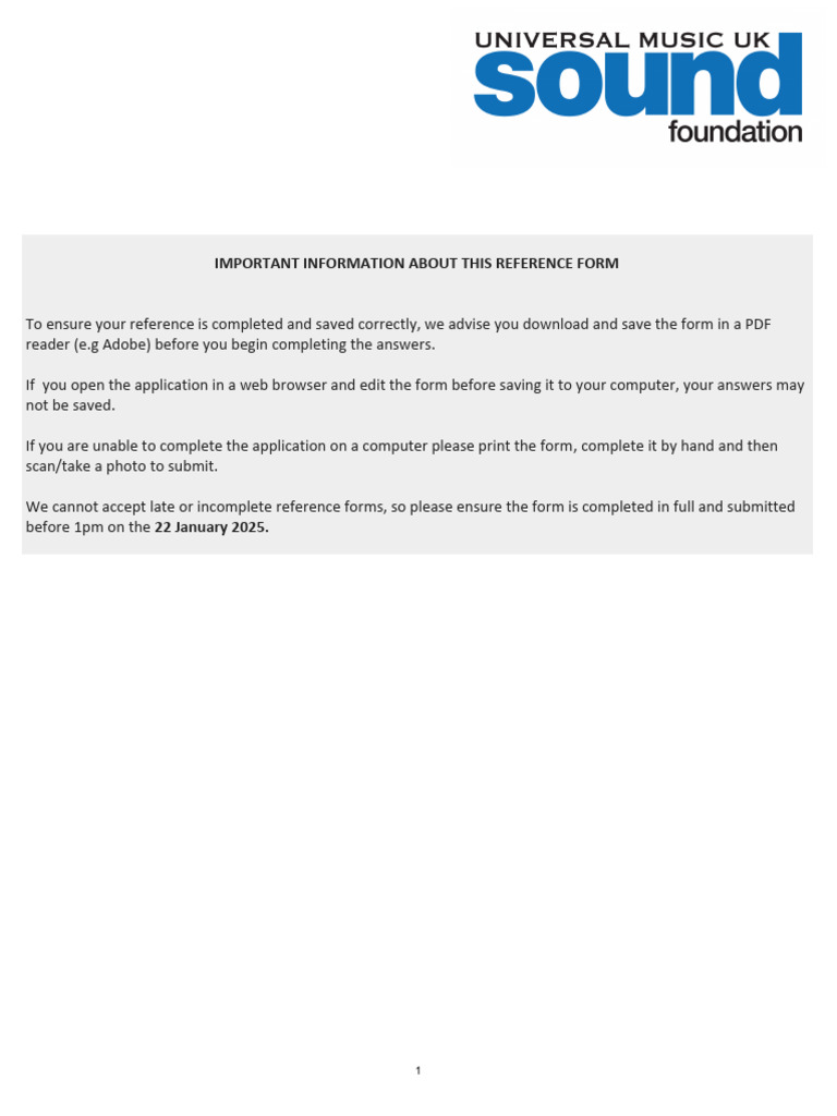 As UMUKSF Reference Form | PDF