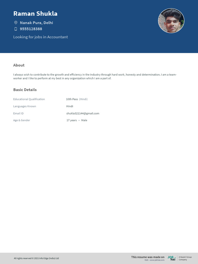 Raman Shukla CV | PDF