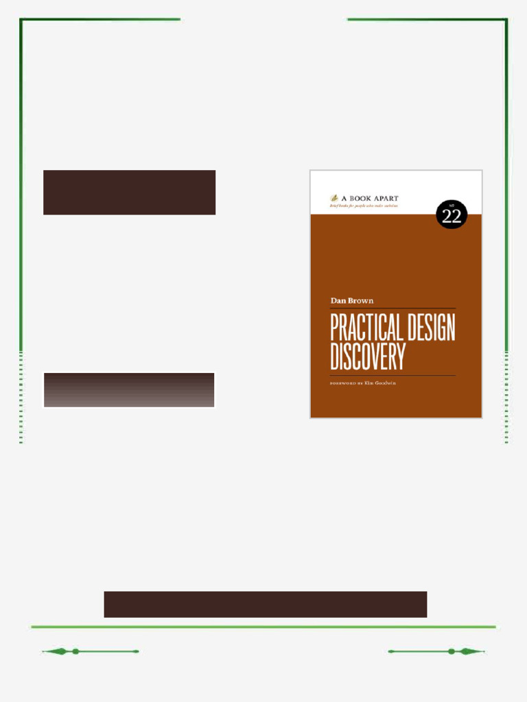 Practical Design Discovery Daniel M. Brown eBook with chapters ...