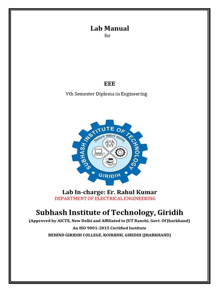 Power Electronics Lab Manual for EEE | PDF | Bipolar Junction ...