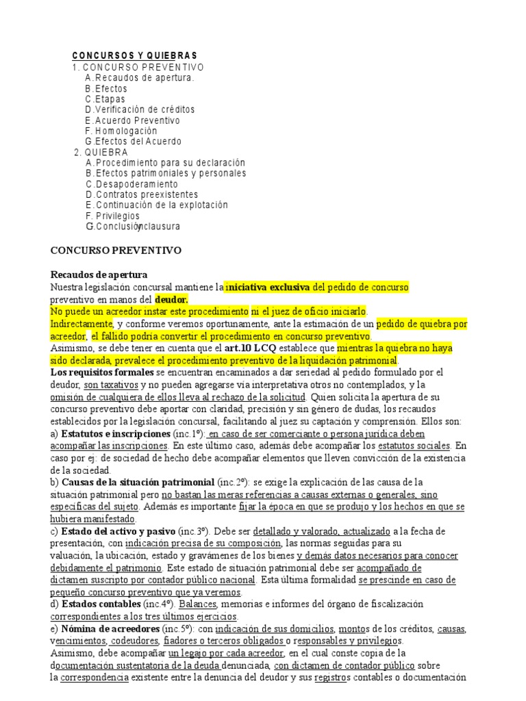 Concursos Efip 2  Bancarrota  Contabilidad