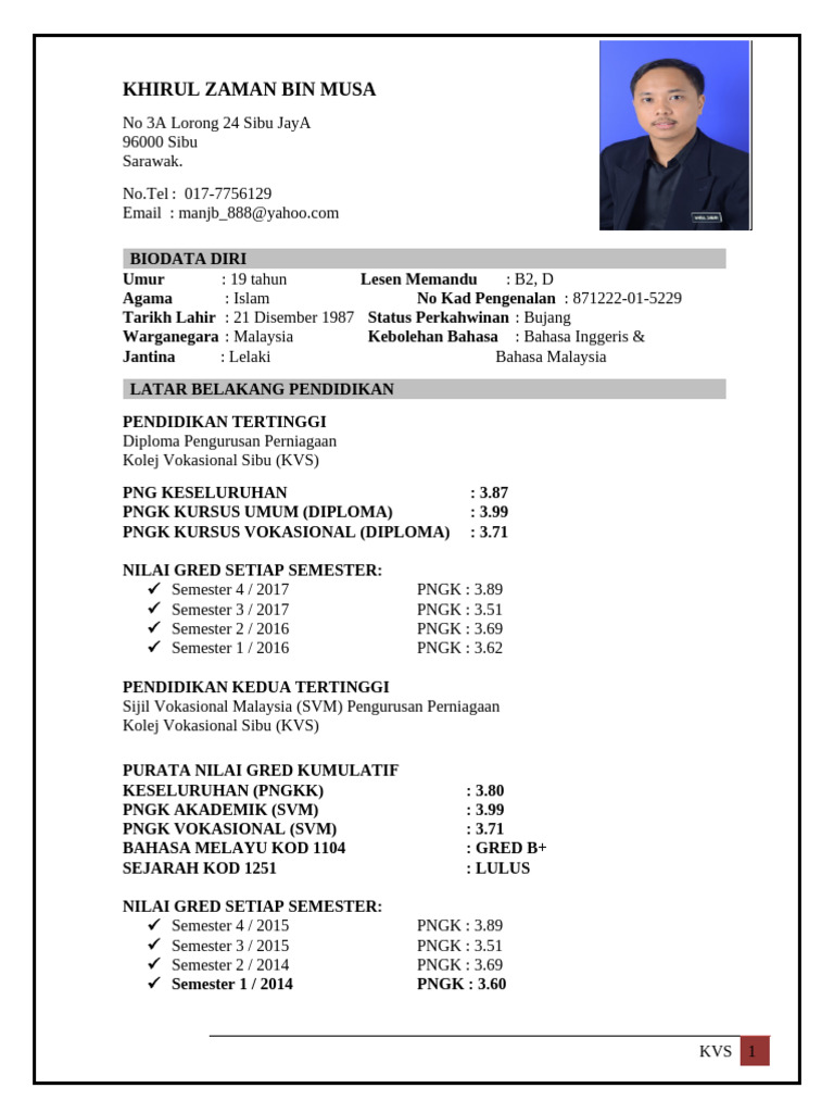 Resume (BM) | PDF