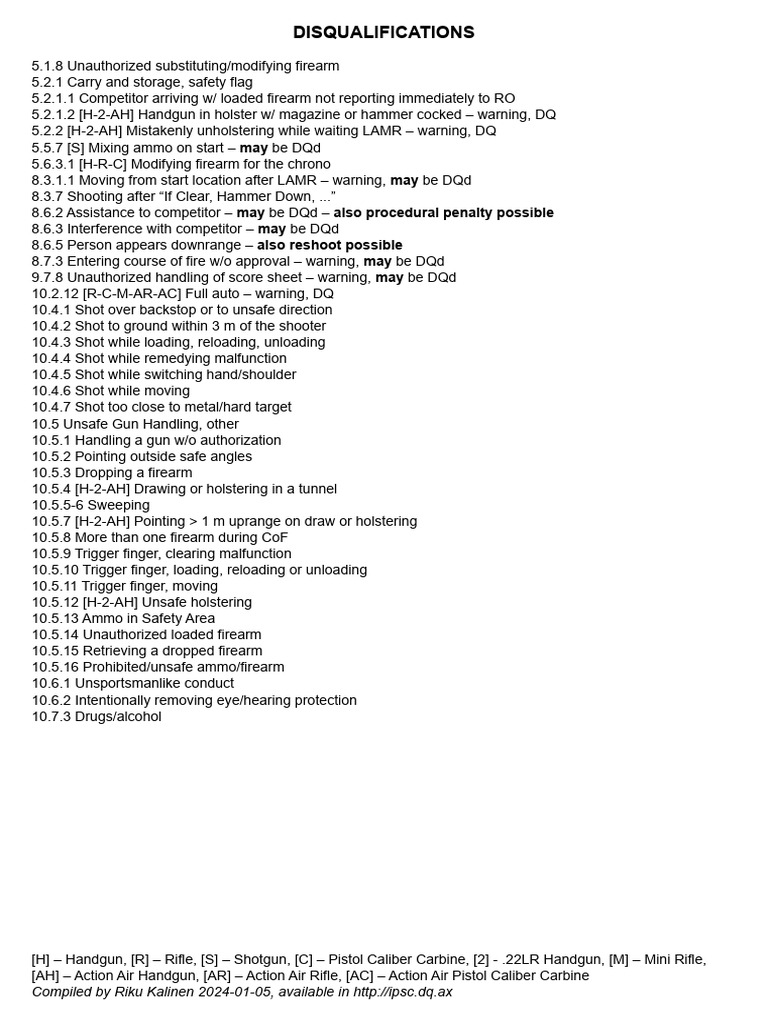 Firearm Disqualifications and Penalties Guide | PDF | Firearms ...