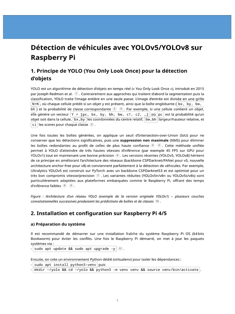 Détection de véhicules avec YOLO sur Raspberry Pi | PDF | Thread ...
