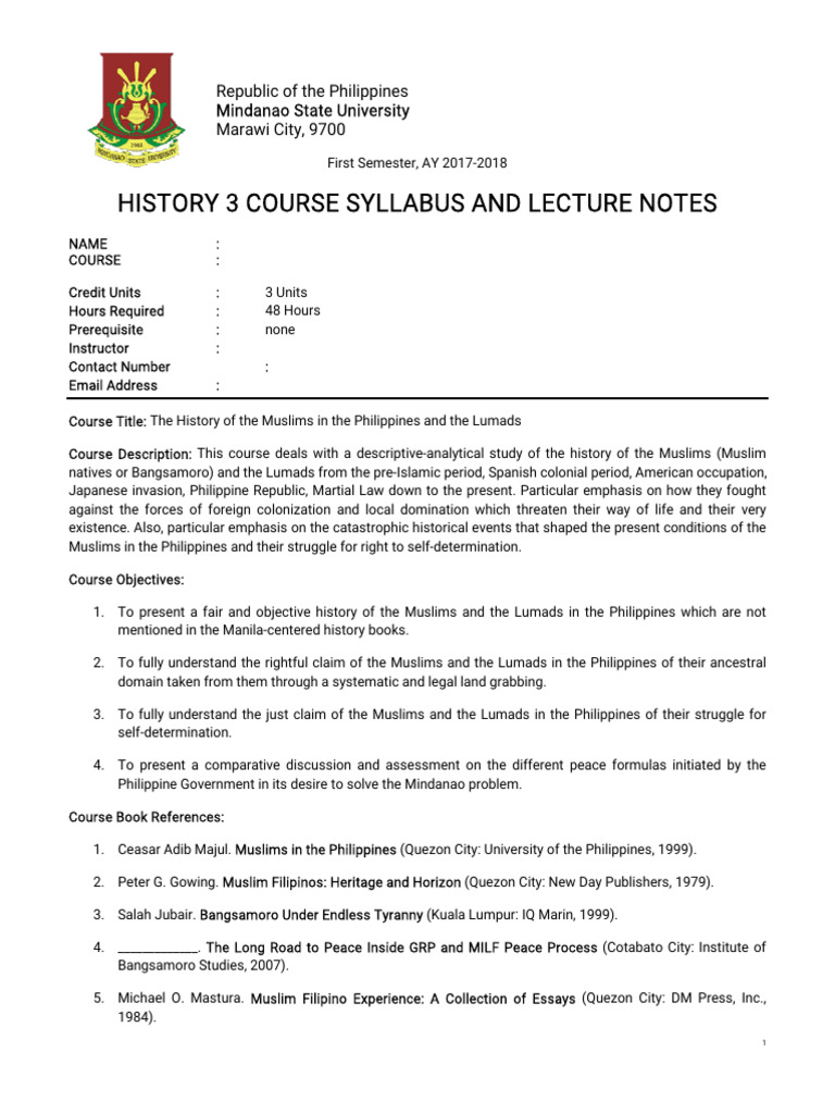 Syllabus and Lecture Notes by Tirmizy E. Abdullah PhD 1 | PDF