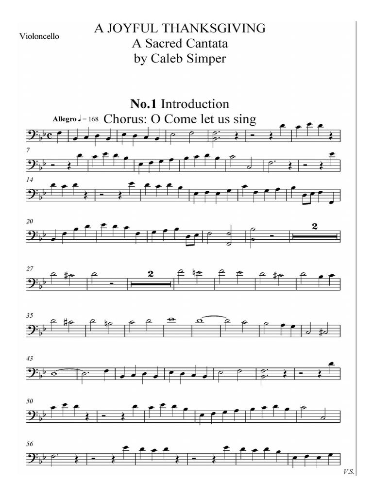 A Joyful Thanksgiving by Caleb Simper Cello | PDF