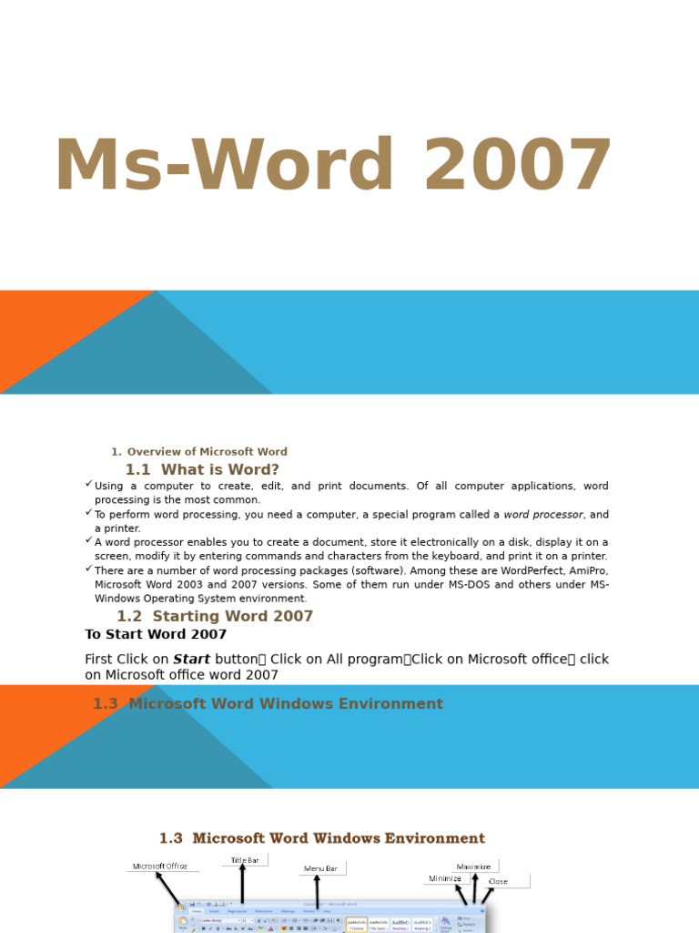 Microsoft Word 2007 User Guide | PDF | Microsoft Word | Computer File
