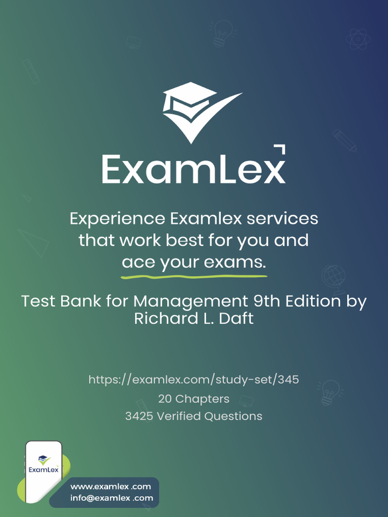 Test Bank for Management 9th Edition by Richard L. Daft | PDF ...