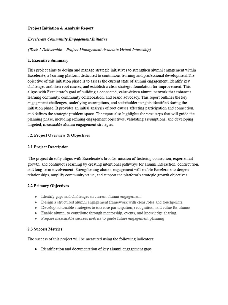 Project Initiation & Analysis Report Template_1767361483815 | PDF ...