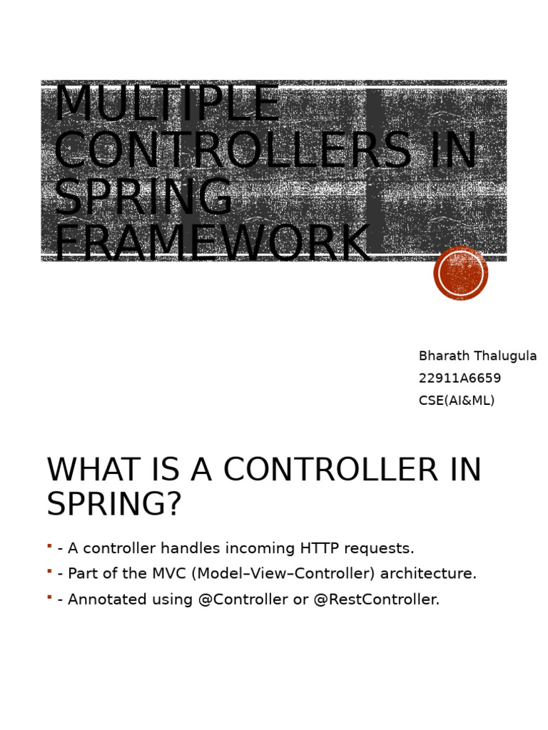 Multiple Controllers in Spring Framework | PDF