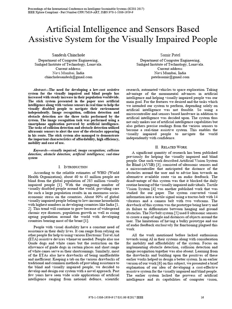 AI-Powered Navigation Aid for the Visually Impaired | PDF | Computer ...