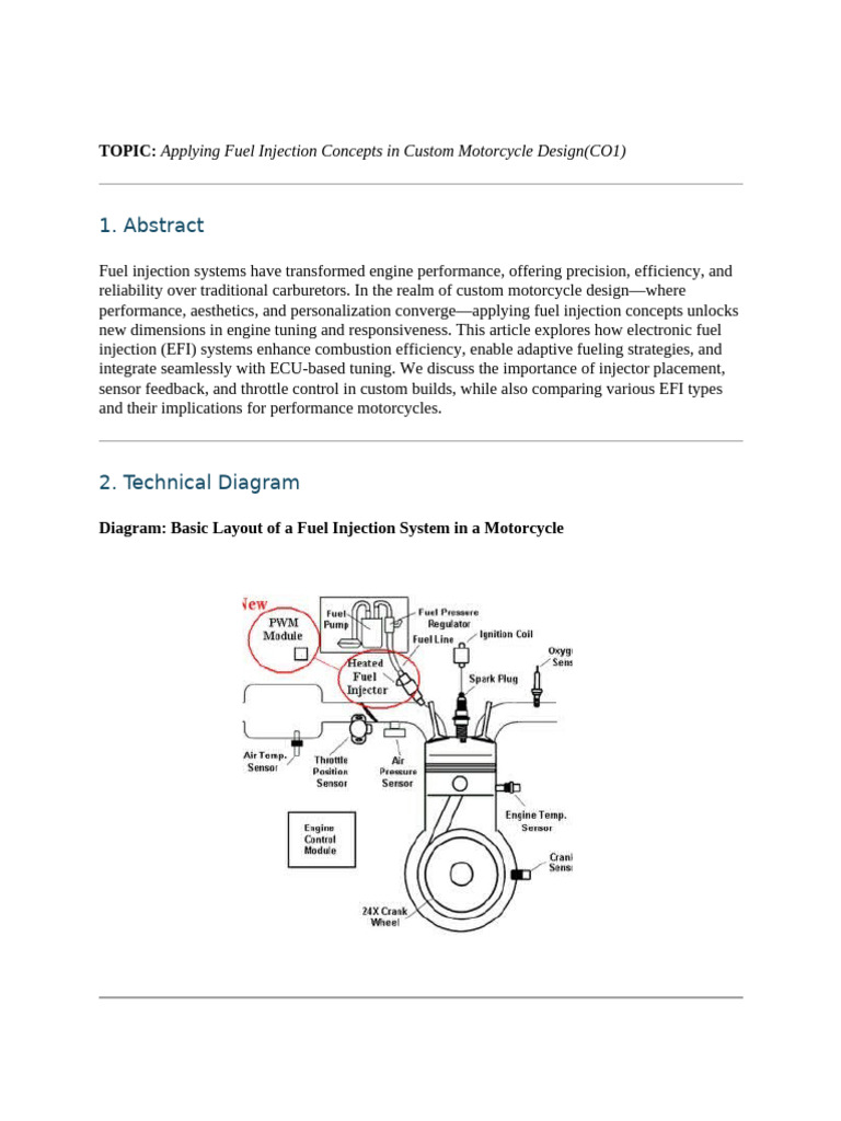 Fuel Injection in Custom Motorcycles | PDF | Fuel Injection | Manual ...