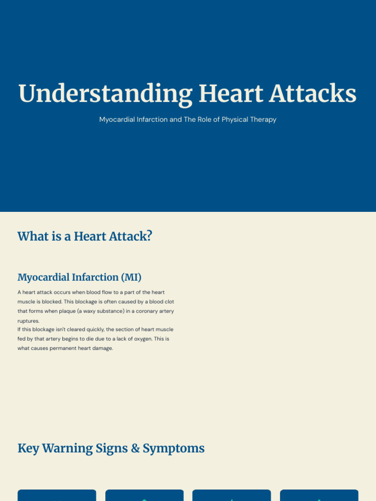 Heart Attack Recovery & Physical Therapy | PDF | Myocardial Infarction ...