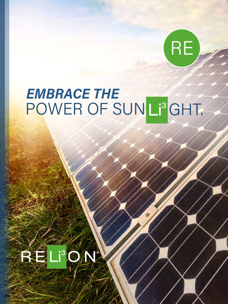 RELiON Lithium Batteries for Solar Power | PDF | Lithium Ion Battery ...