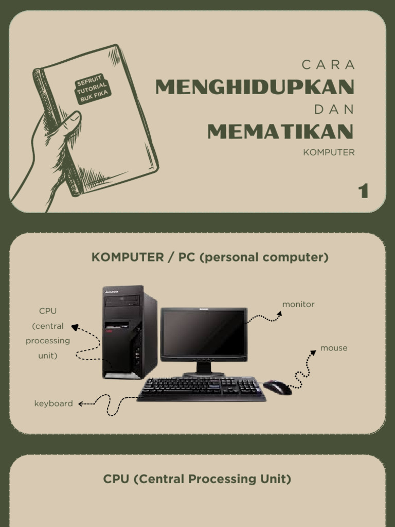Cara Menghidupkan dan Mematikan PC | PDF