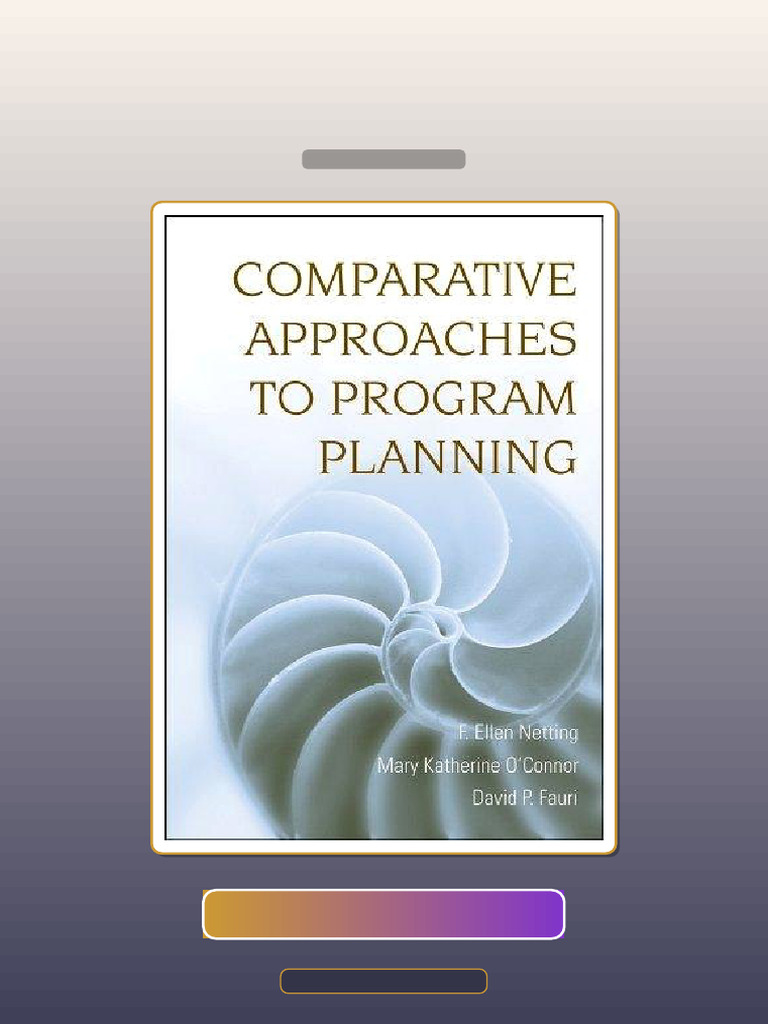 Test Bank for Comparative Approaches to Program Planning | PDF ...