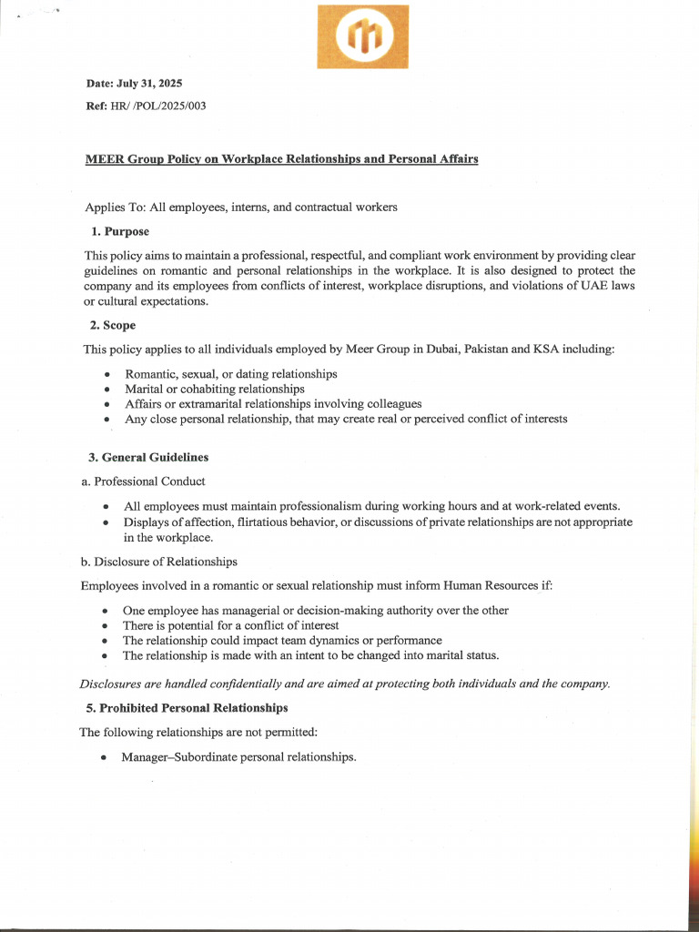 Policy on Workplace Relationships and Personal Affairs_HR_POL_2025_003 ...