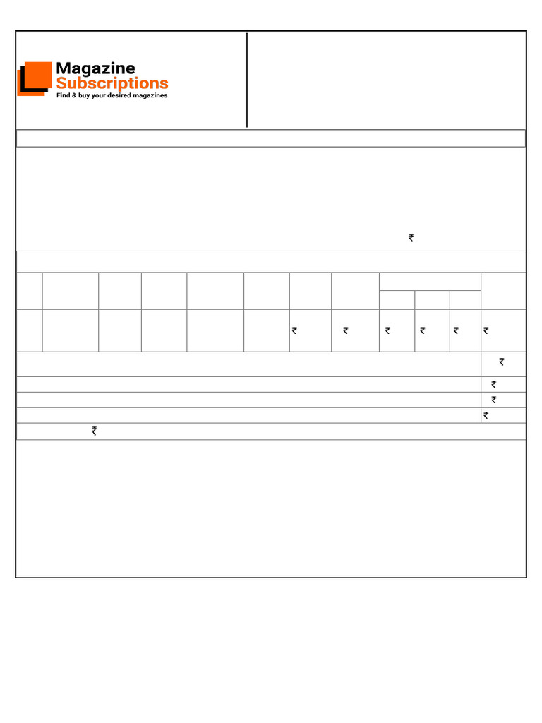 Proforma Invoice for Magazine Subscription | PDF | Payments
