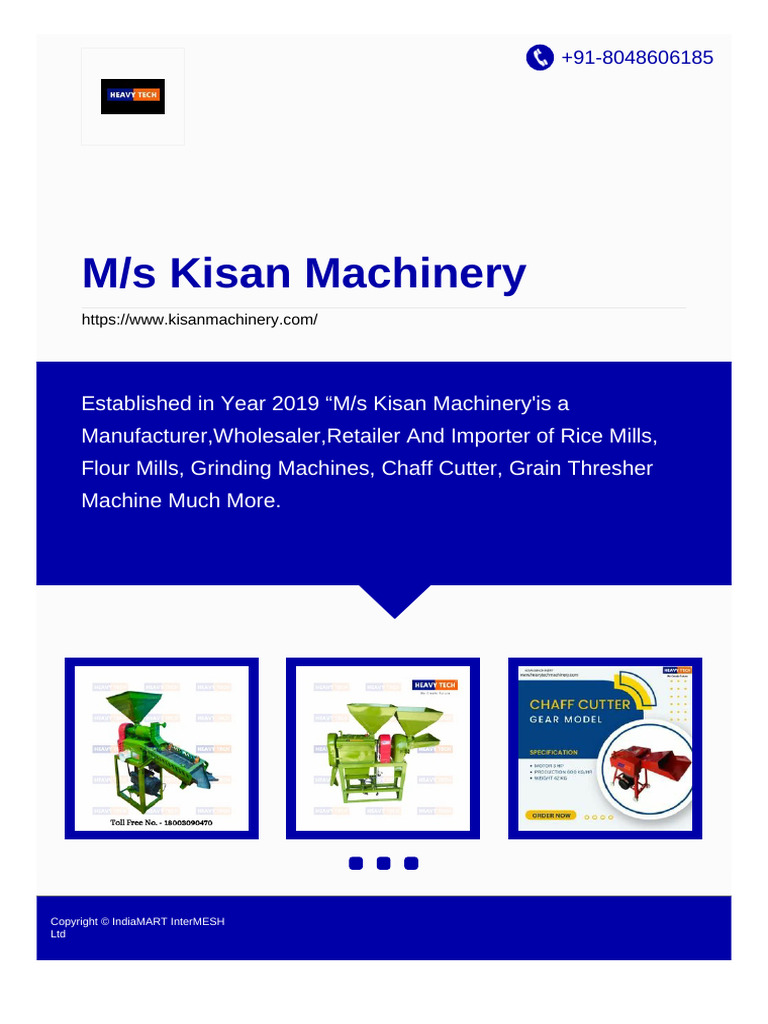 m s Kisan Machinery (1) | PDF | Agricultural Machinery | Agriculture