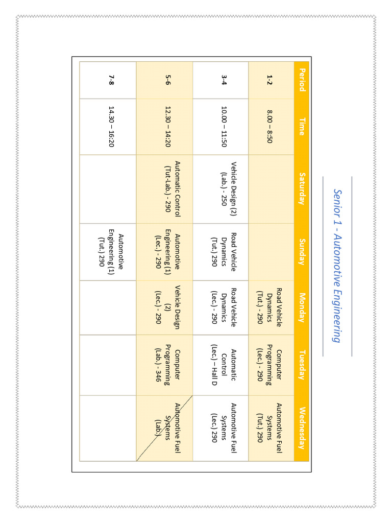 Senior 1 - Automotive Engineering | PDF