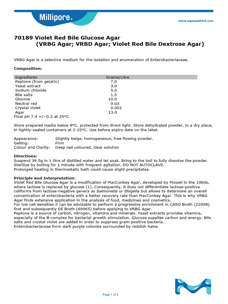 70189 Dat | PDF | Agar | Glucose