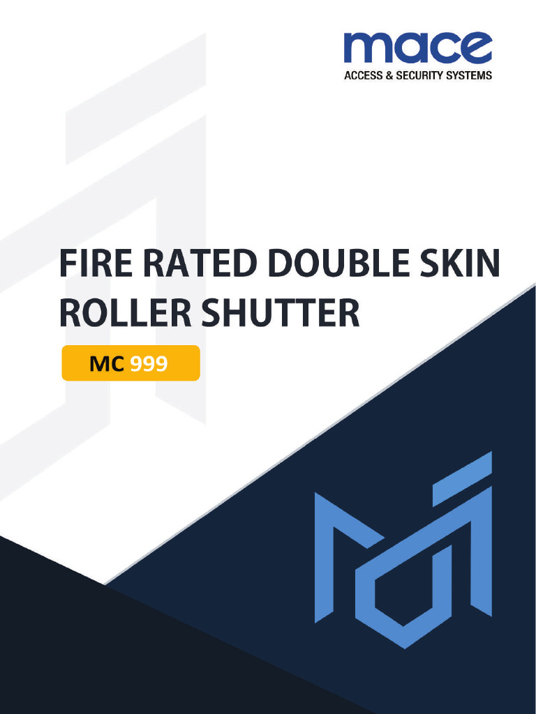 MC999_Fire Rated Double Skin Rolling Shutter-mace | PDF