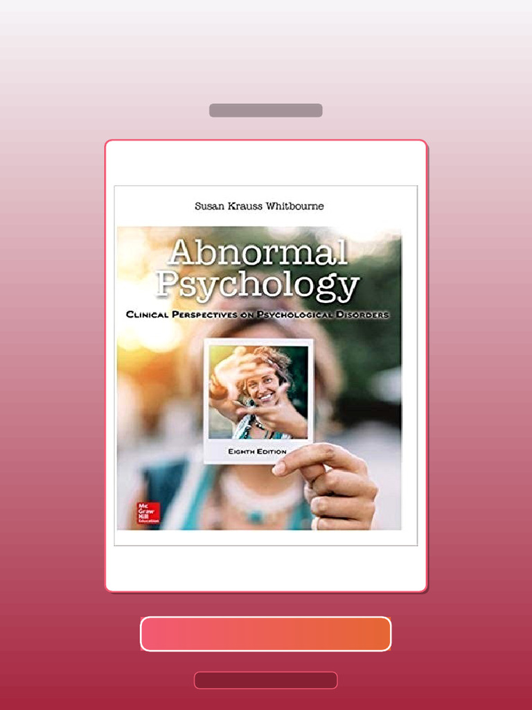 Test Bank for Abnormal Psychology Clinical Perspectives on ...