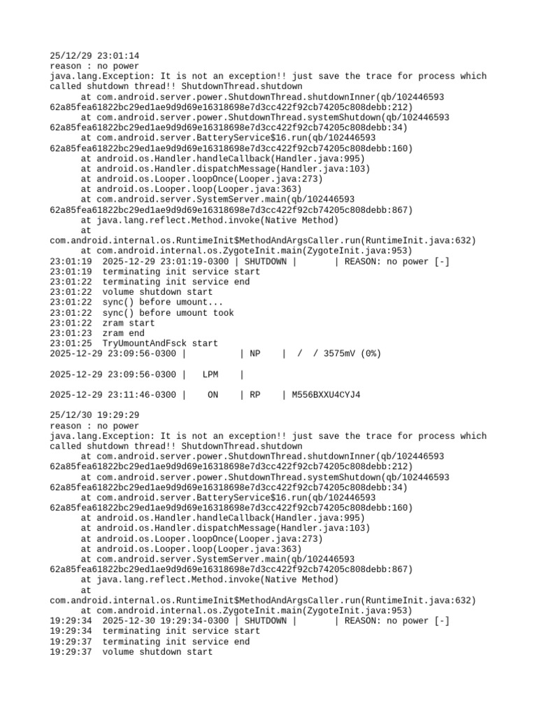 Android Shutdown and Reboot Logs | PDF | Embedded Linux Distributions ...
