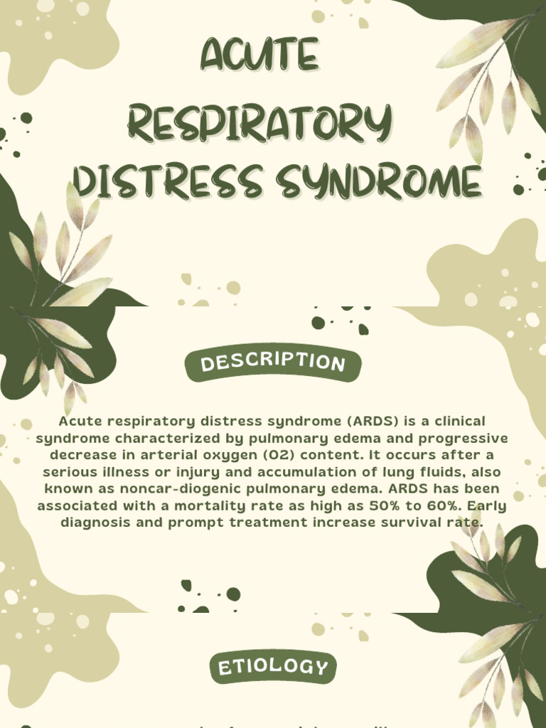 Understanding Acute Respiratory Distress Syndrome | PDF | Lung ...