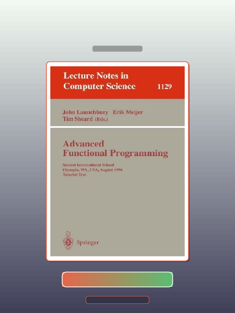 Test Bank for Advanced Functional Programming Second International ...