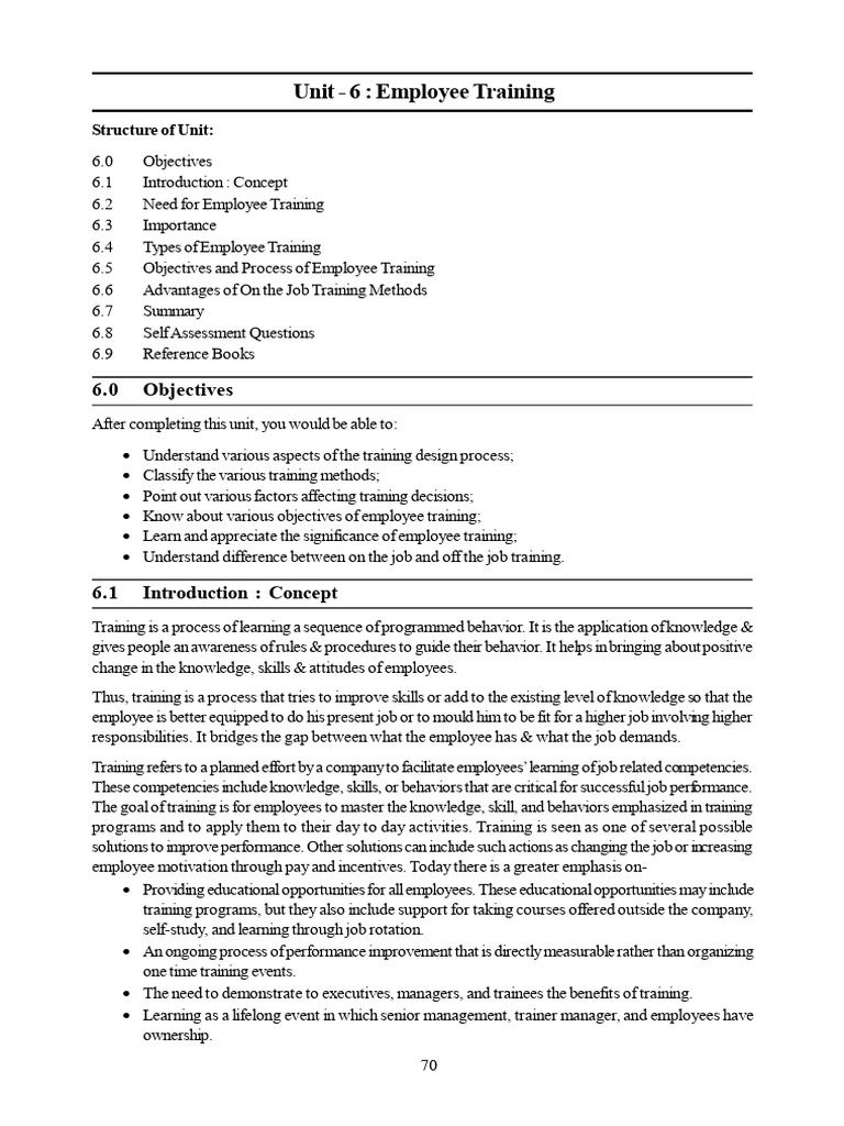 Employee Training: Importance & Methods | PDF | Mentorship | Employment