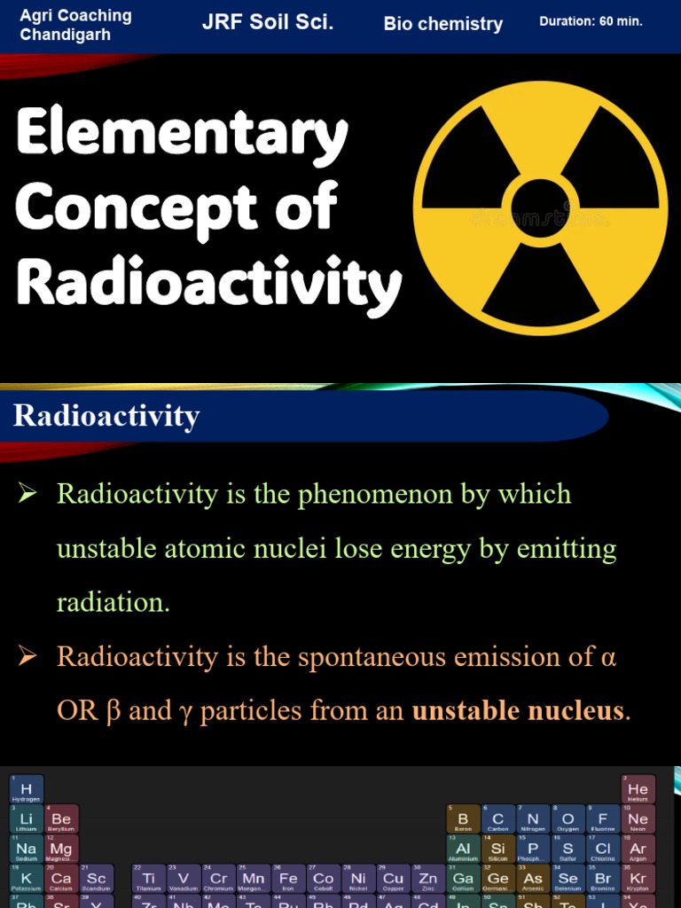 Elementary Concept of Radioactivity | PDF | Radioactive Decay | Neutron