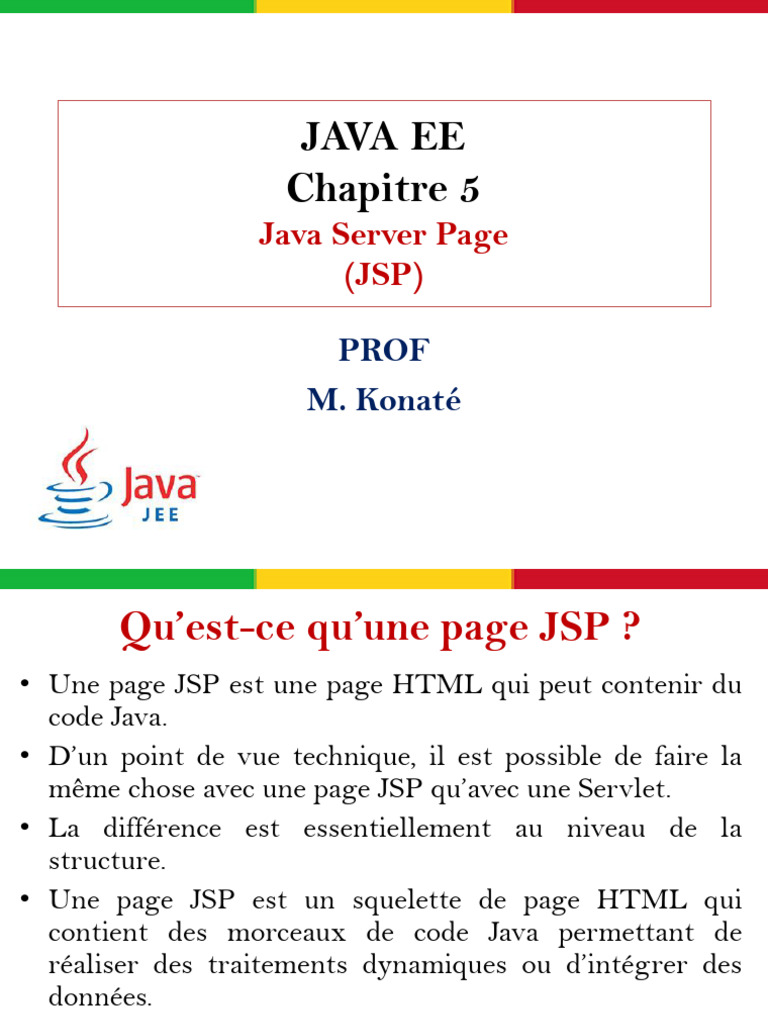 Introduction à Java Server Pages (JSP) | PDF | Java (Langage de ...
