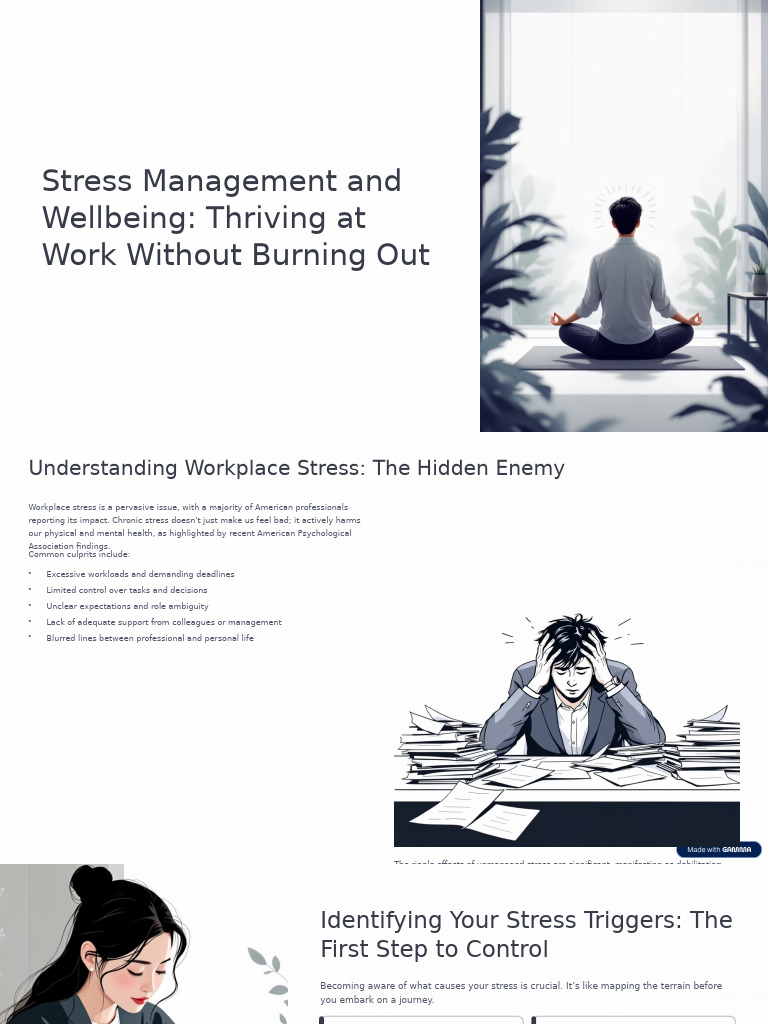 Stress Management for Workplace Wellbeing | PDF | Stress Management ...