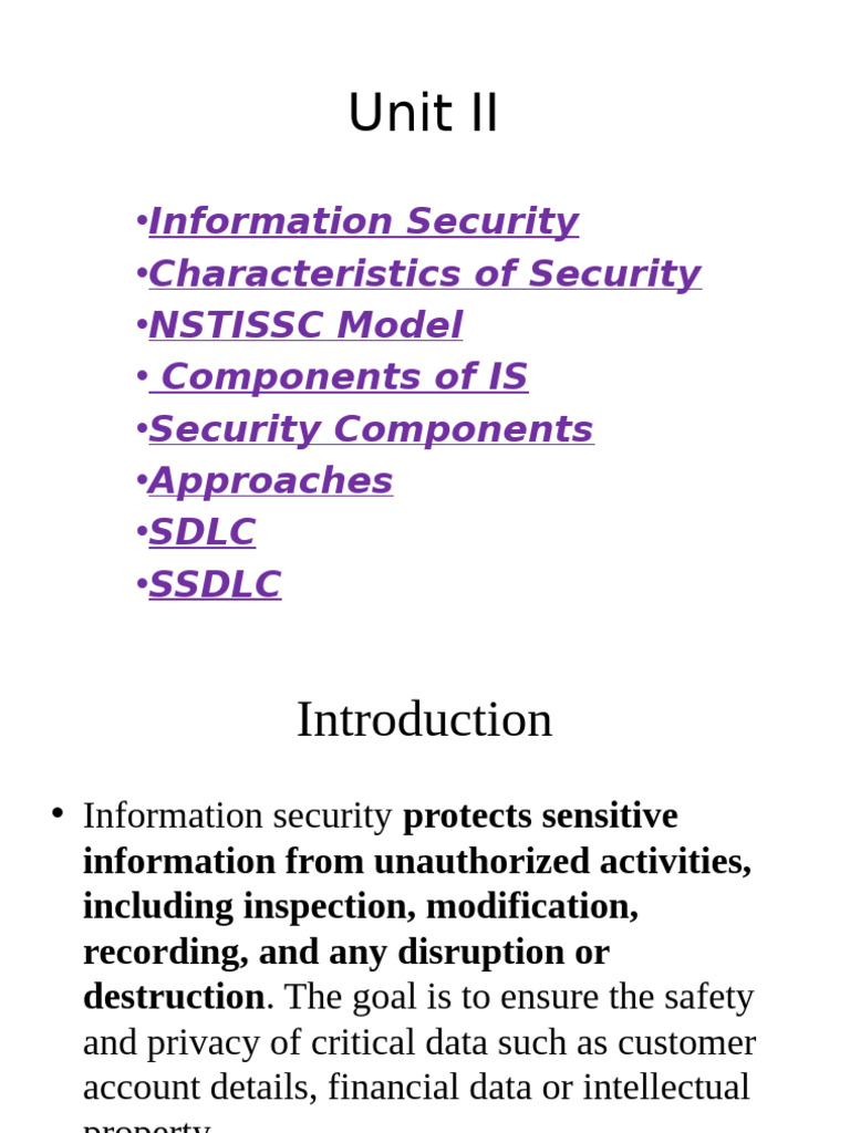 Information Security and SDLC Overview | PDF | Software Development ...