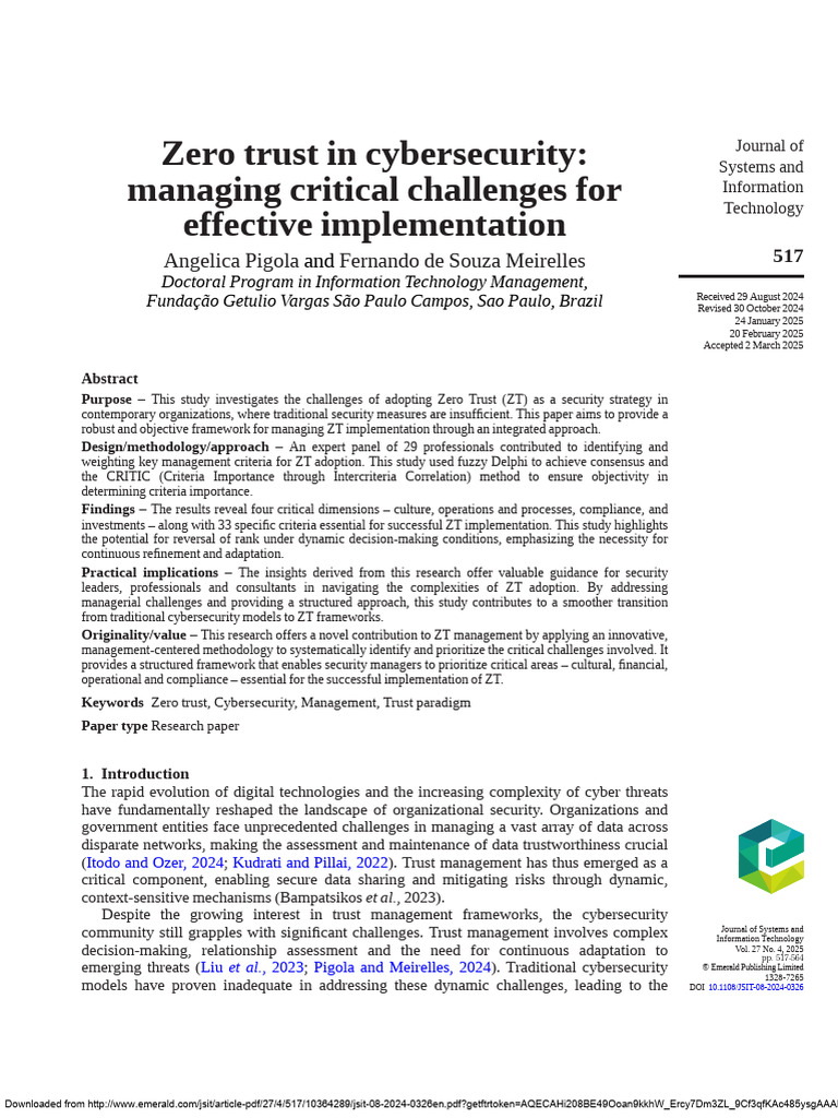 Zero Trust Cybersecurity Challenges | PDF | Computer Security | Security