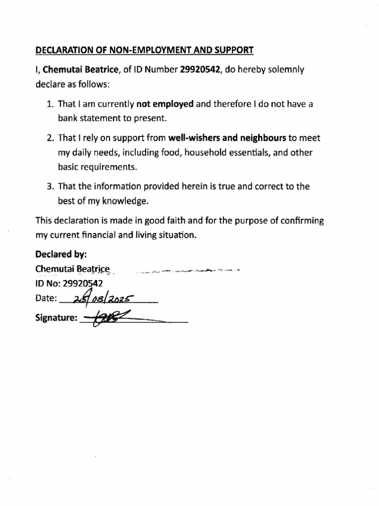 Declaration Letter | PDF